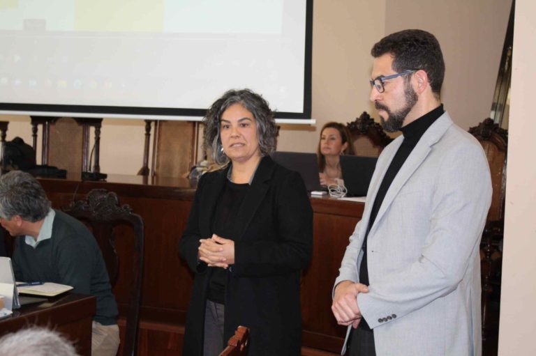 Autarcas reunidos no Conselho Intermunicipal da CIMAA, que se realizou no Salão Nobre da Câmara Municipal de Elvas